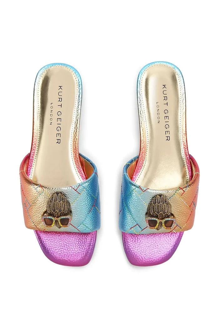 Kurt Geiger London Kadın Deri Düz Tabanlı Sandalet Kensington Flat Sandal