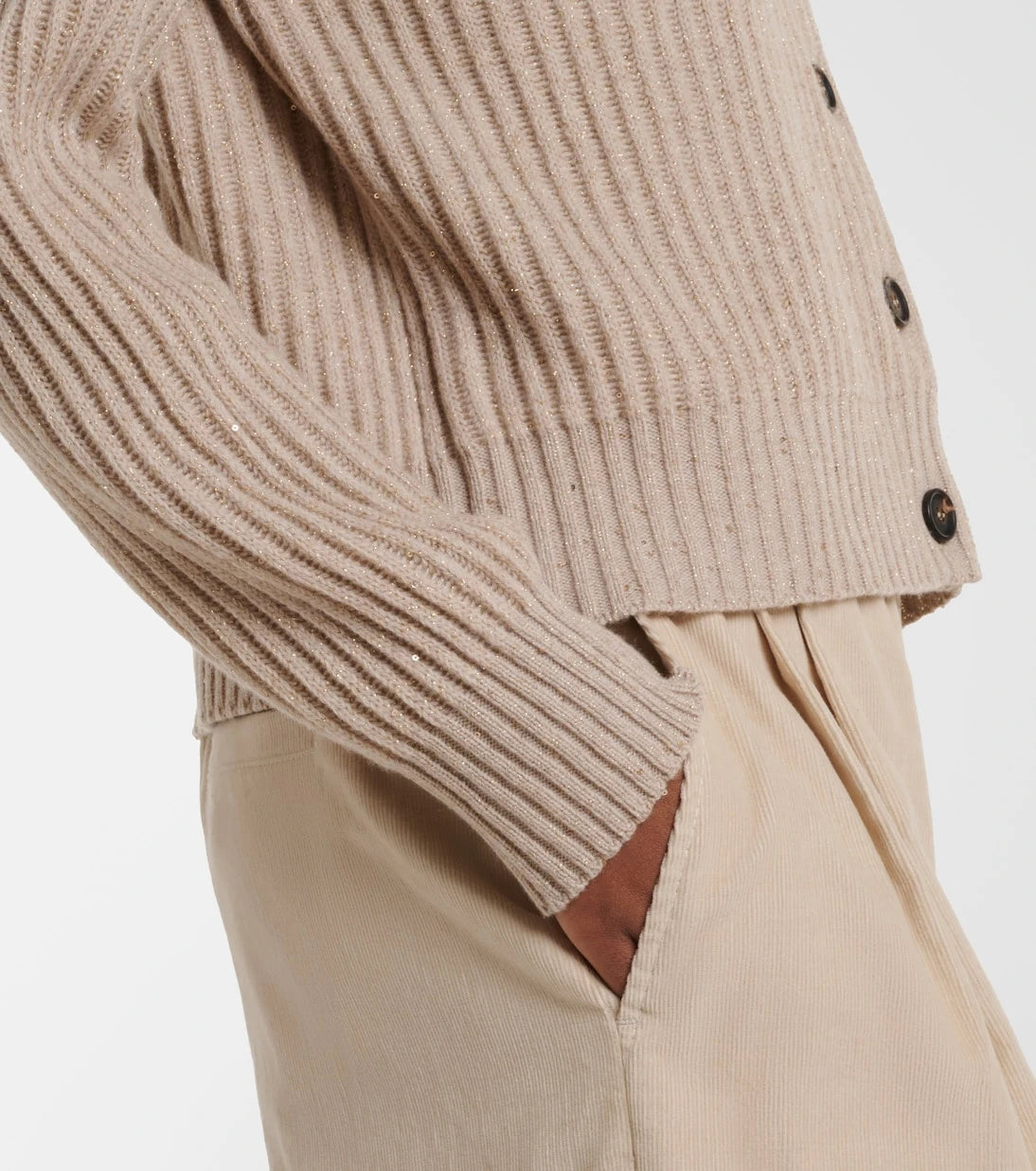 Brunello Cucinelli - Ribbed-knit cashmere and wool-blend cardigan