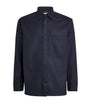 NN07 Navy Wool-Blend Stripe Overshirt