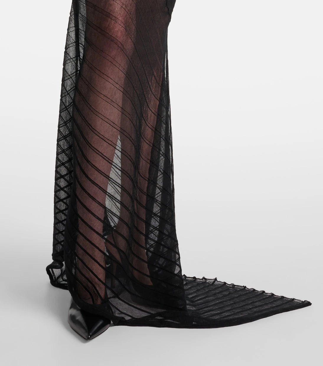 Victoria Beckham - Gathered sheer tulle maxi dress