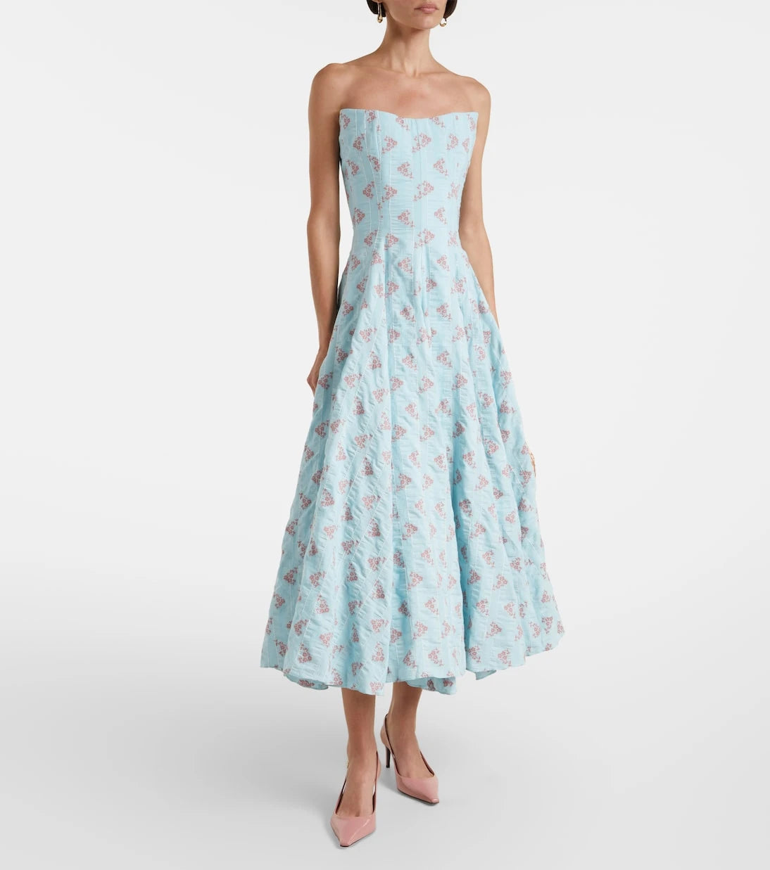 Markarian - Rousseau floral cotton-blend midi dress