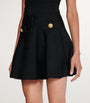 Balmain Black Flared Knitted Mini Skirt