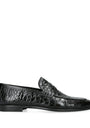 Crocodile Leather Penny Loafers