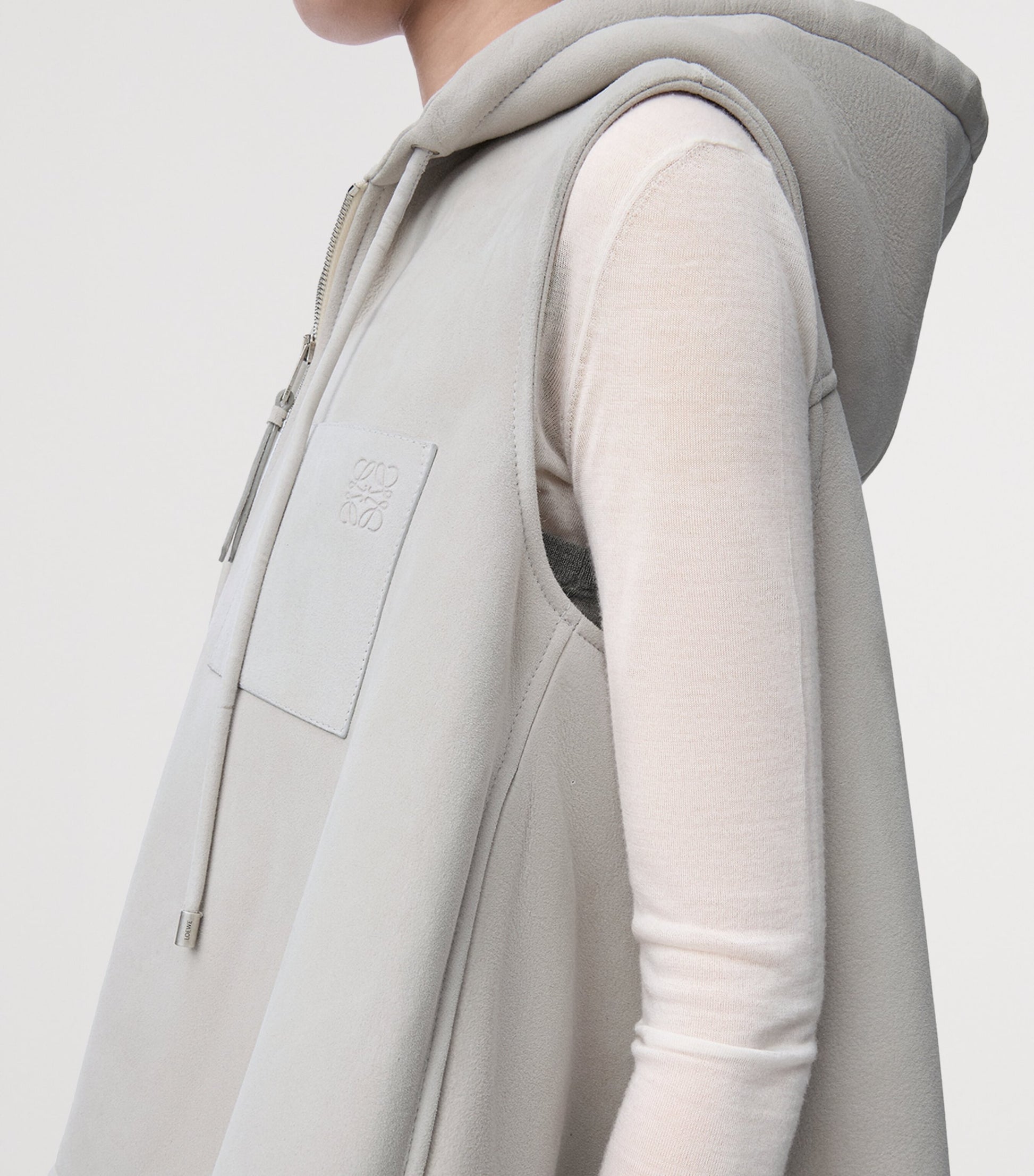 LOEWE Grey Lambskin Gilet
