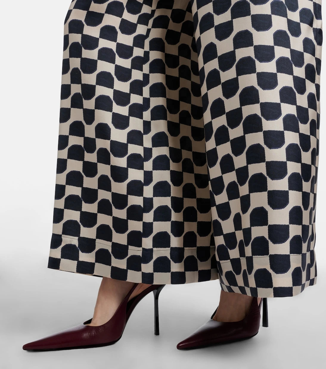 'S Max Mara - Ronchi desenli ipek tulum