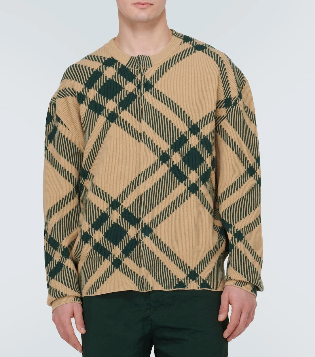 Burberry - Burberry Check wool-blend cardigan
