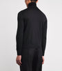Isaia Black Wool-Silk-Cashmere Rollneck Sweater