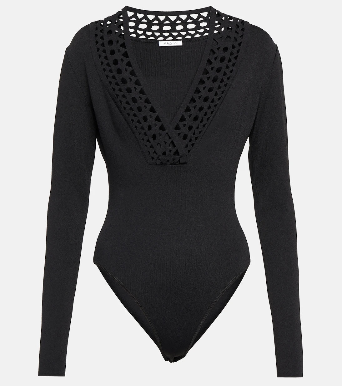 Alaïa - Cutout V-neck bodysuit
