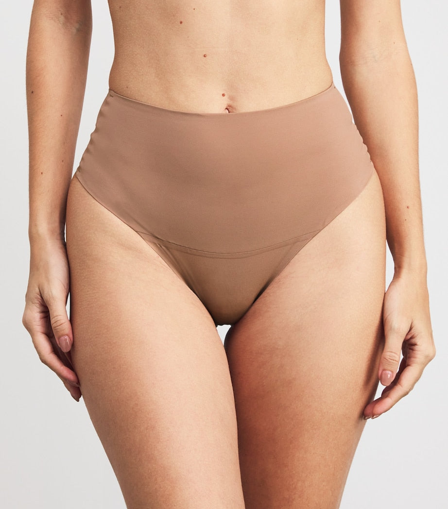 Skims Brown Smoothing Intimates High-Waist Thong