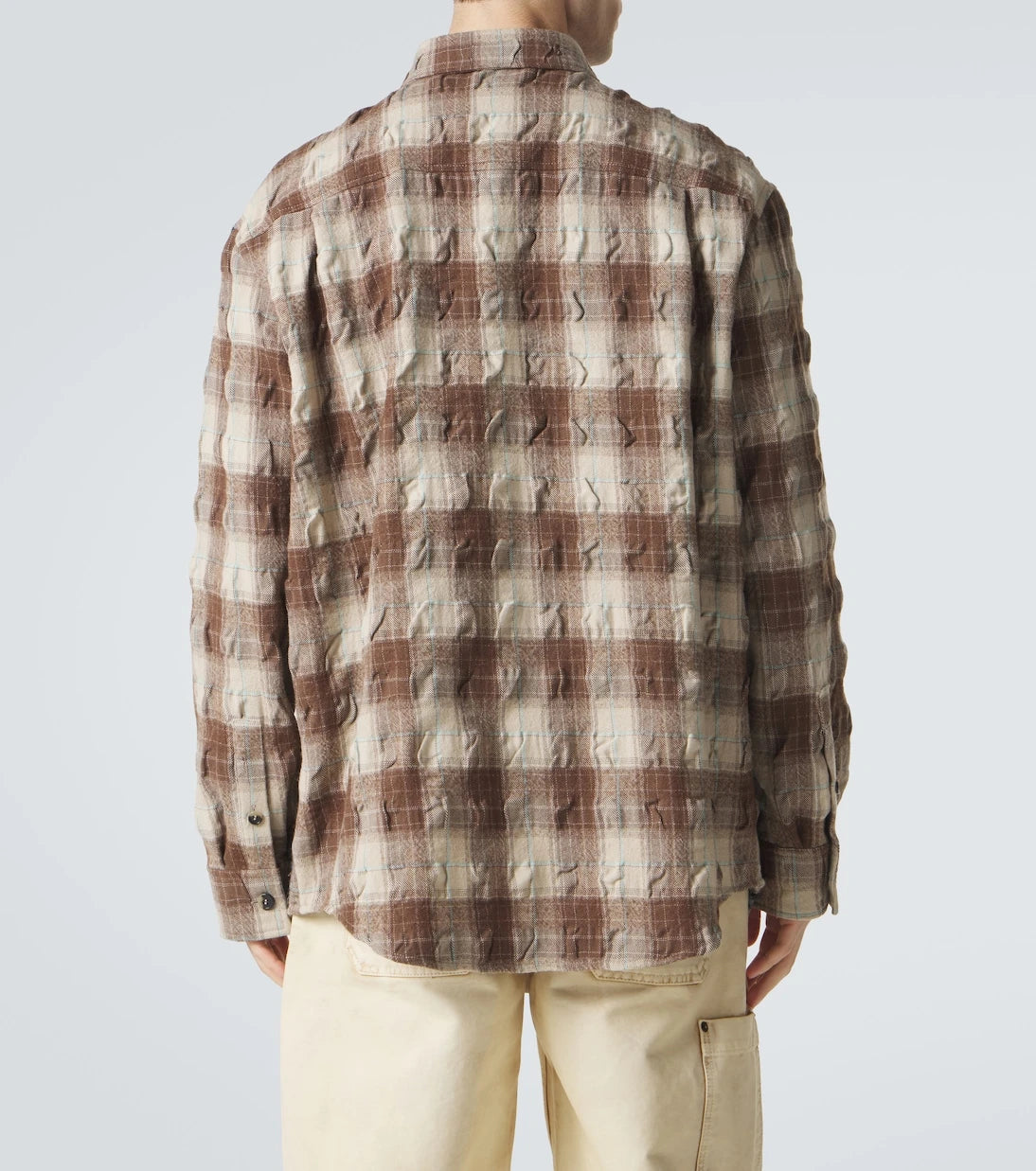 Loewe - Logo plaid wool and cotton flannel shirt