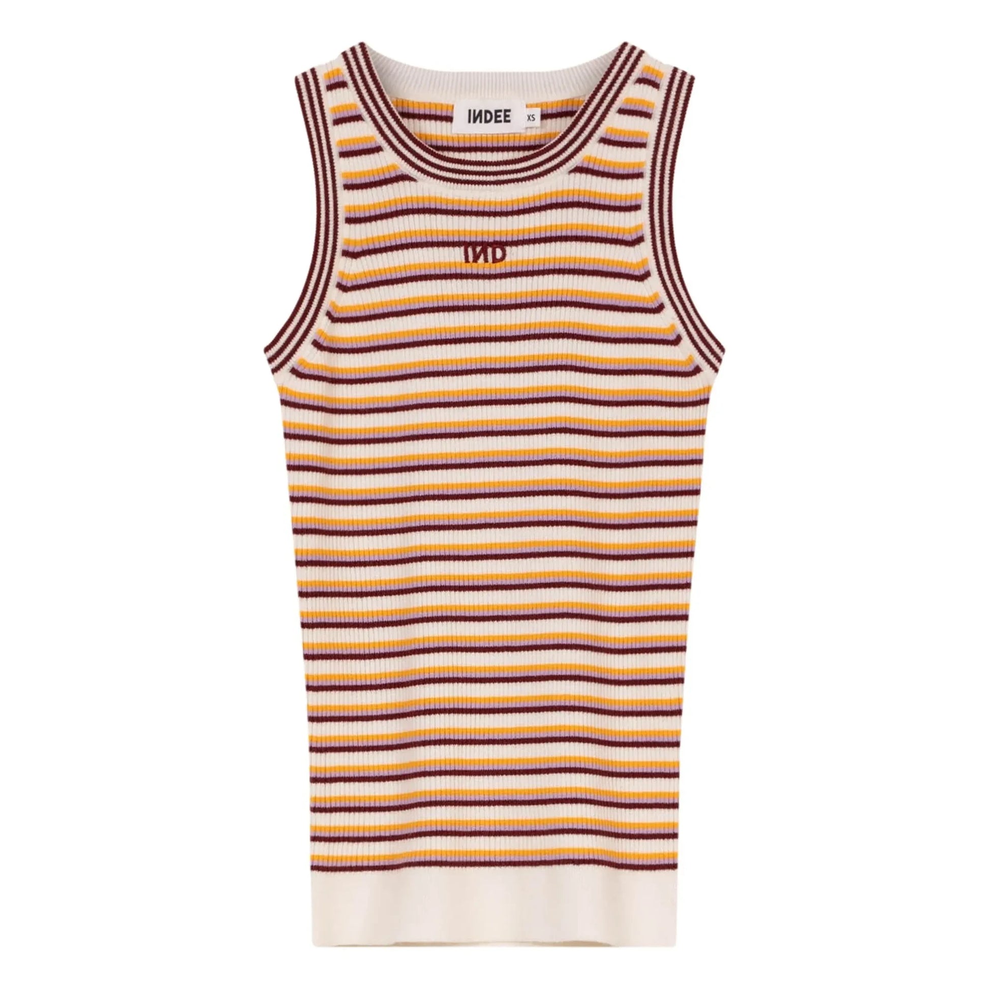 Indee - Venerdi Striped Tank Top | Burgundy