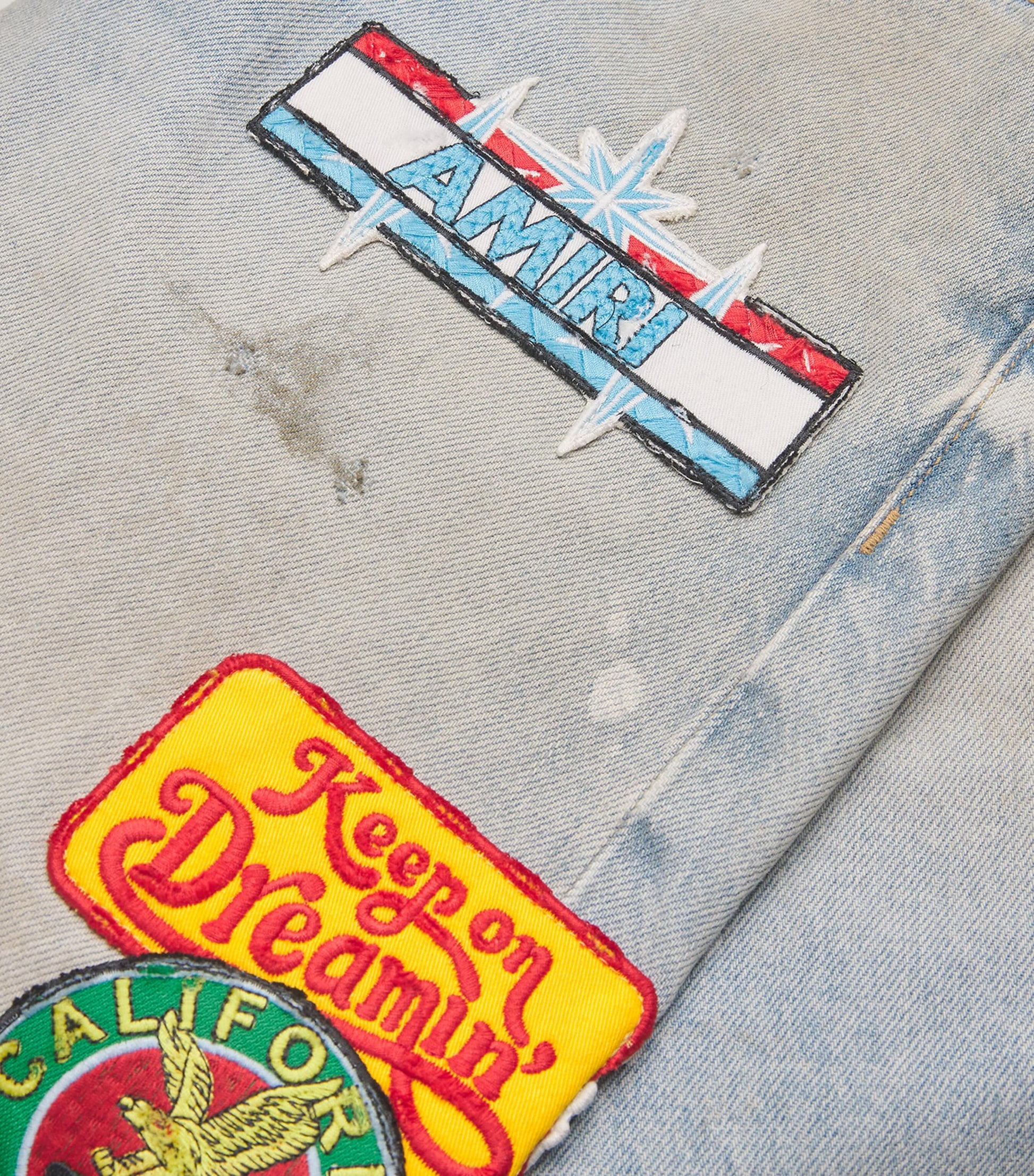 Station Patch Denim Shorts