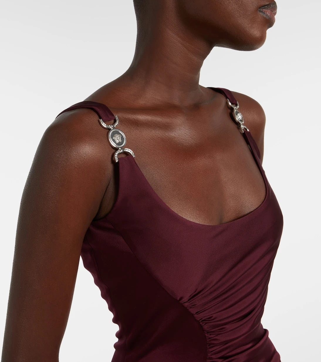 Versace - Medusa ruched jersey bodysuit