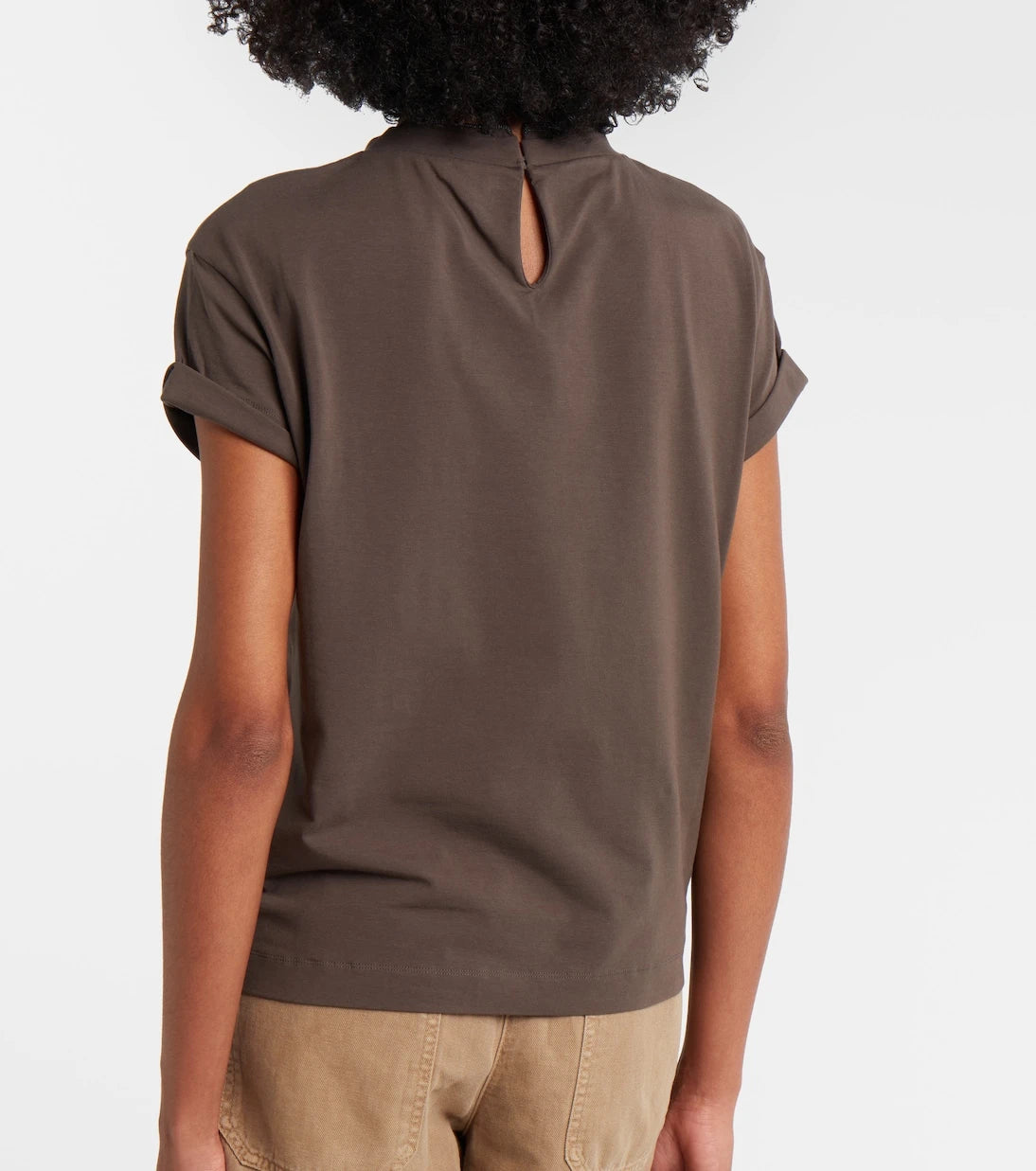 Brunello Cucinelli - Monili cotton-blend T-shirt