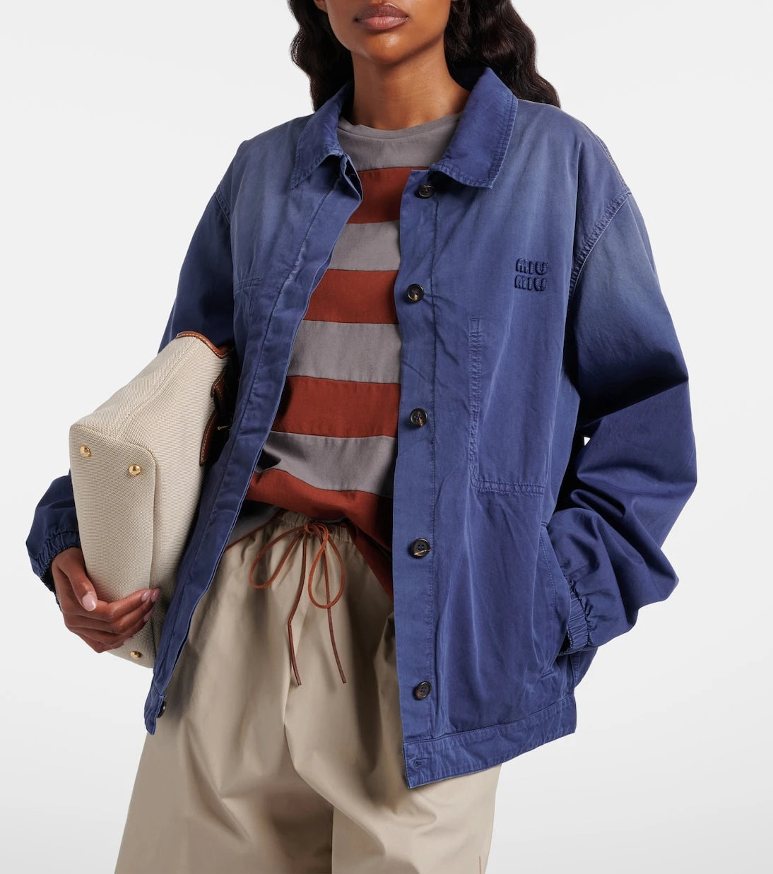 Miu Miu - Cotton twill blouson jacket