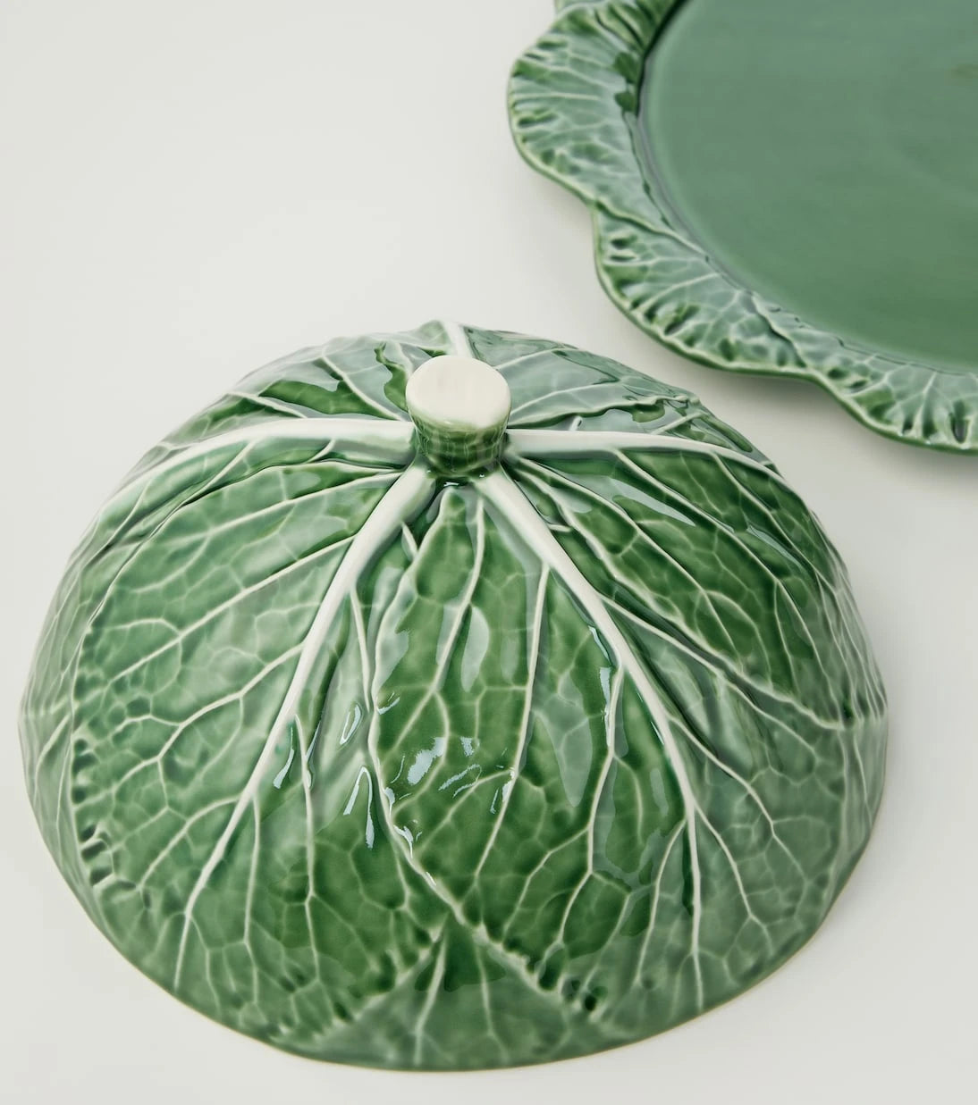 Bordallo Pinheiro - Cabbage earthenware cheese tray