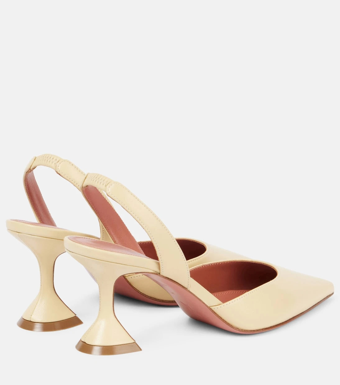 Amina Muaddi - Holli 70 leather slingback pumps