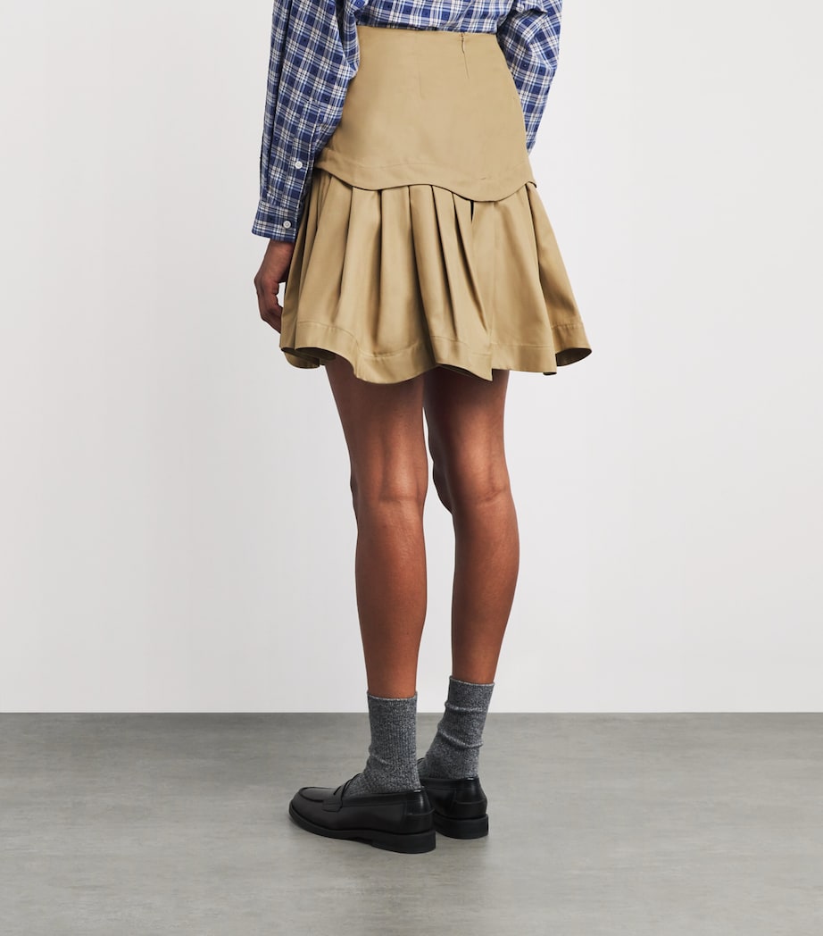 Cotton Ruffled Mini Skirt