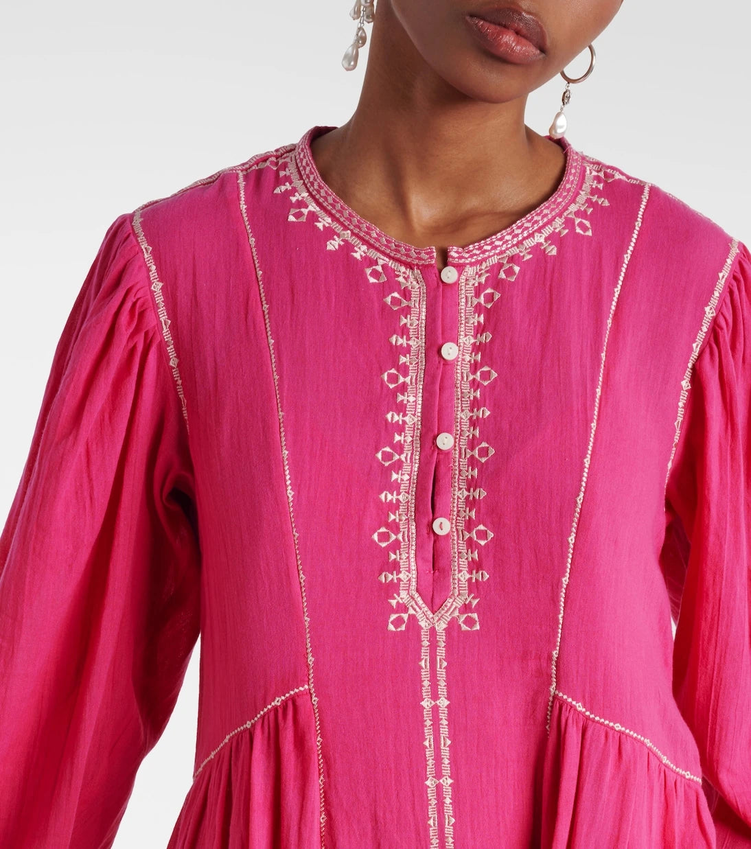 Marant Etoile - Pippa embroidered cotton midi dress