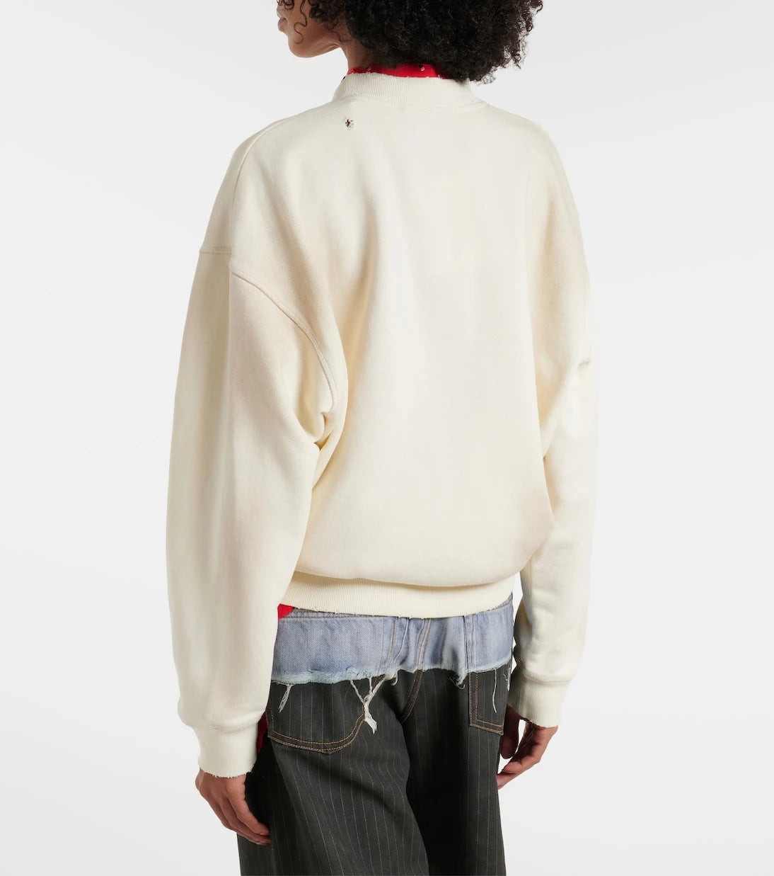 Acne Studios - Logo distressed cotton jersey sweatshirt