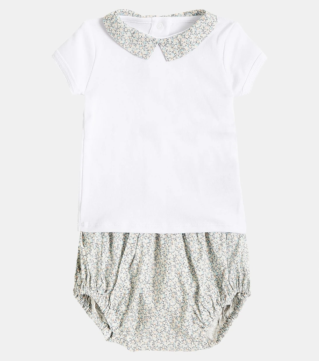 Bonpoint - Baby cotton top, bloomers, and rattle set