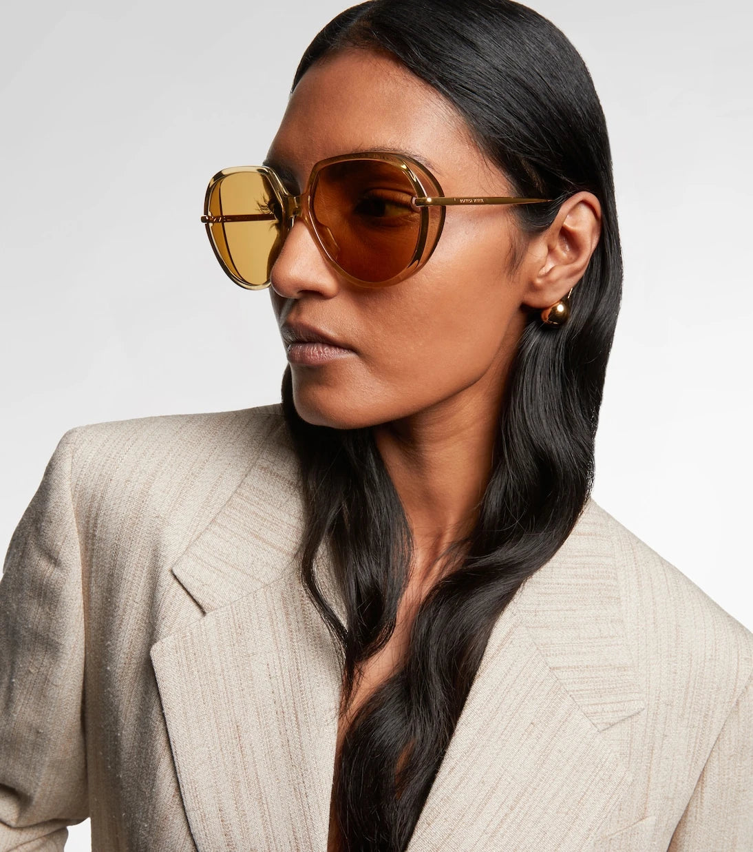 Bottega Veneta - Drop oversized sunglasses