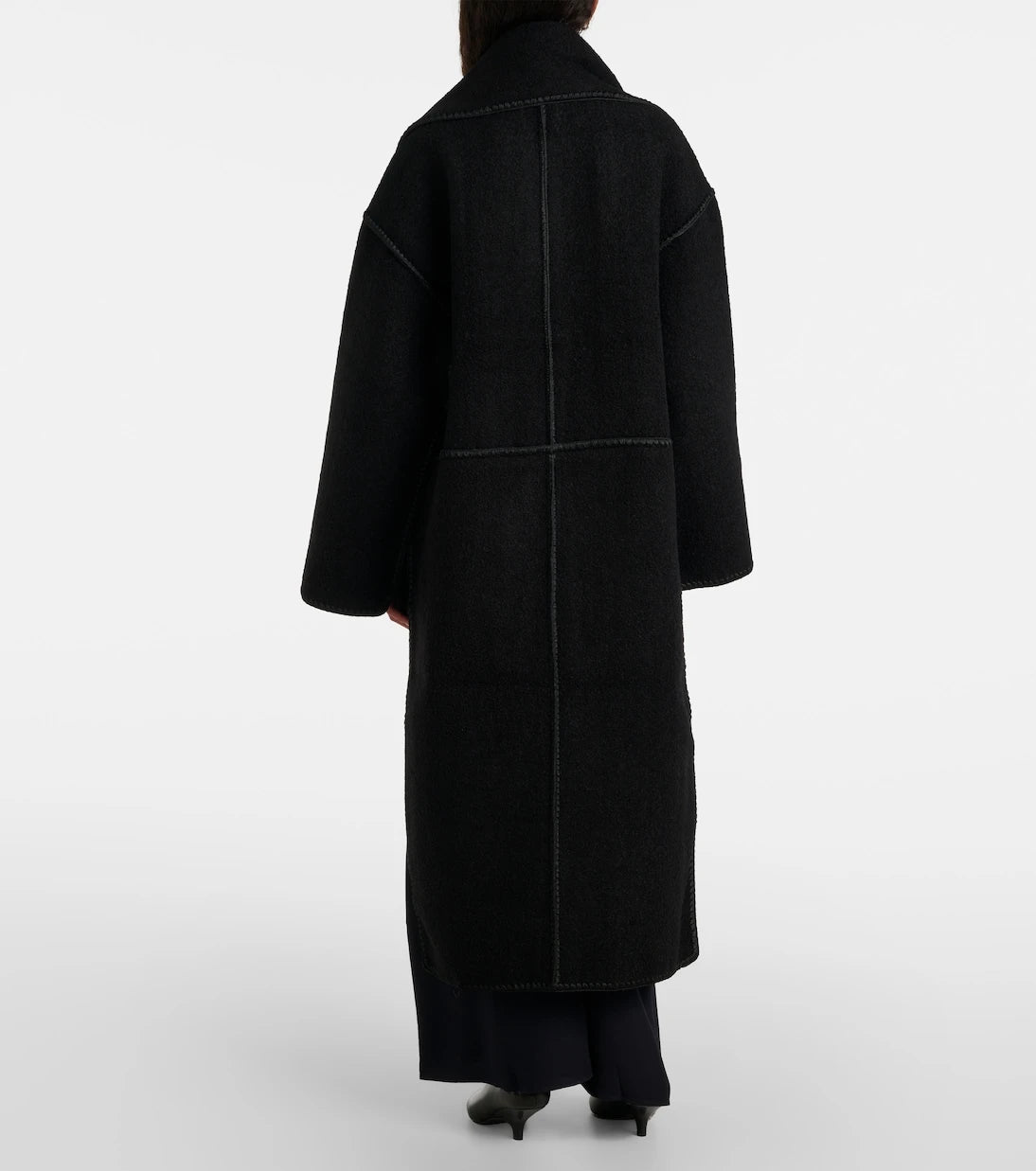 Toteme - Embroidered wool-blend scarf coat