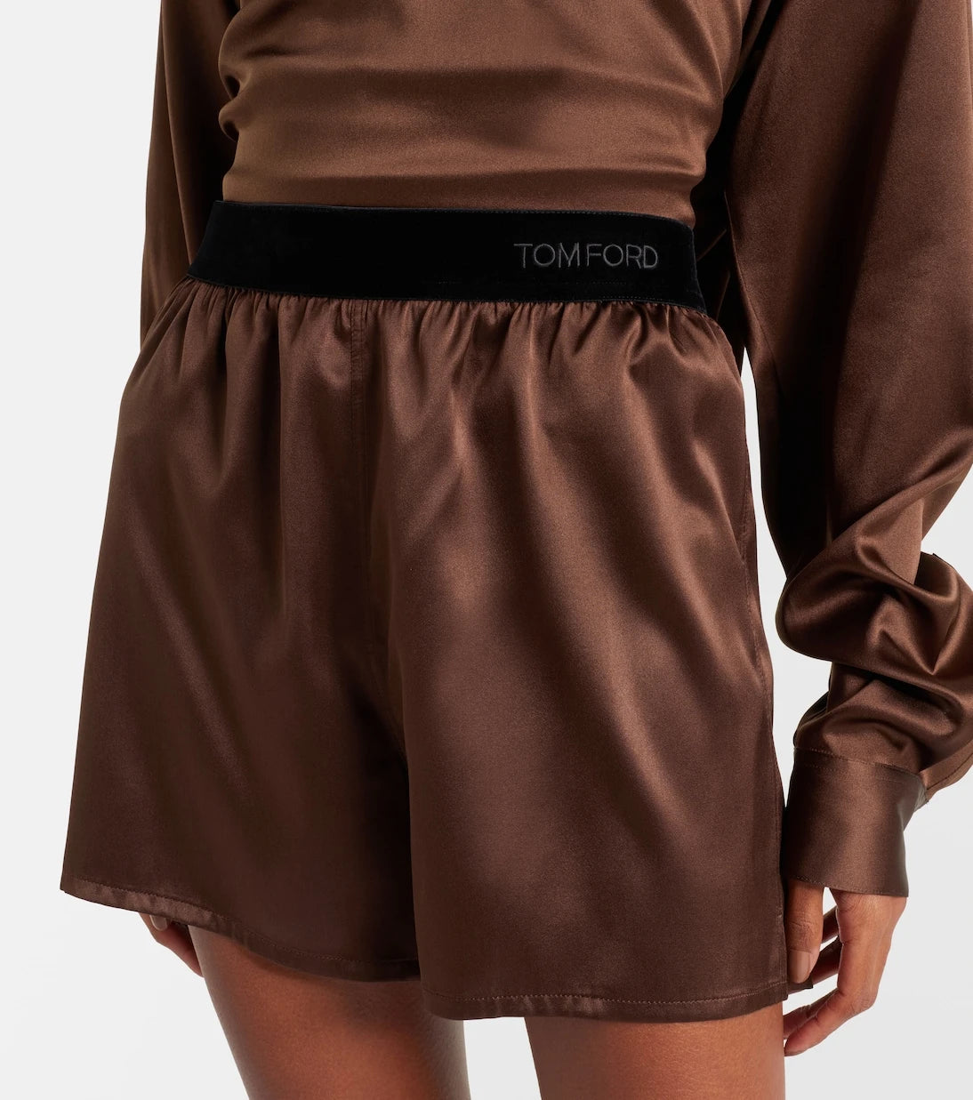 Tom Ford - Silk-blend satin shorts