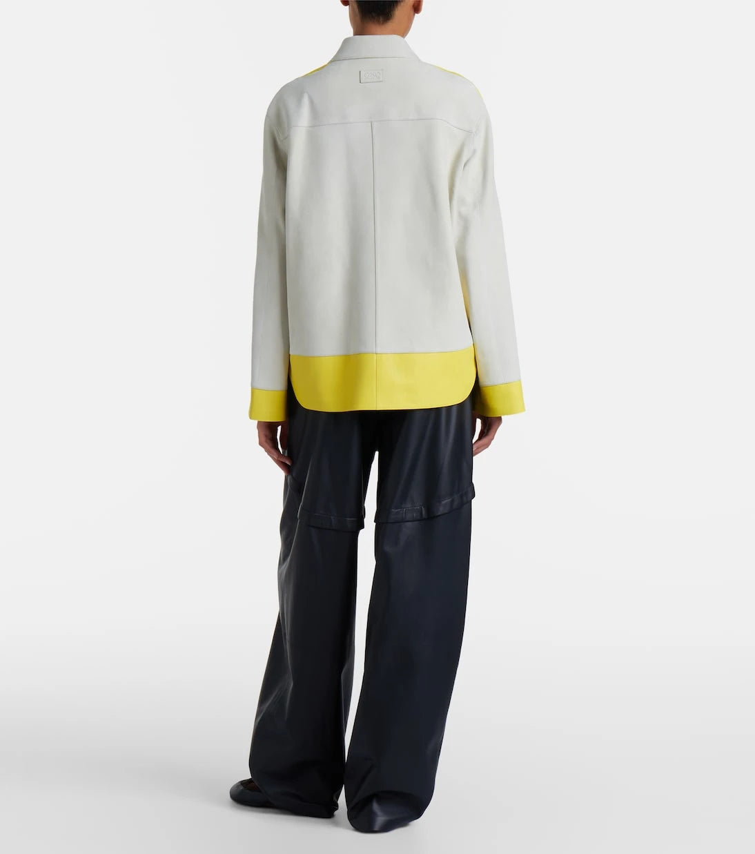 Loewe - Paneled leather wide-leg pants