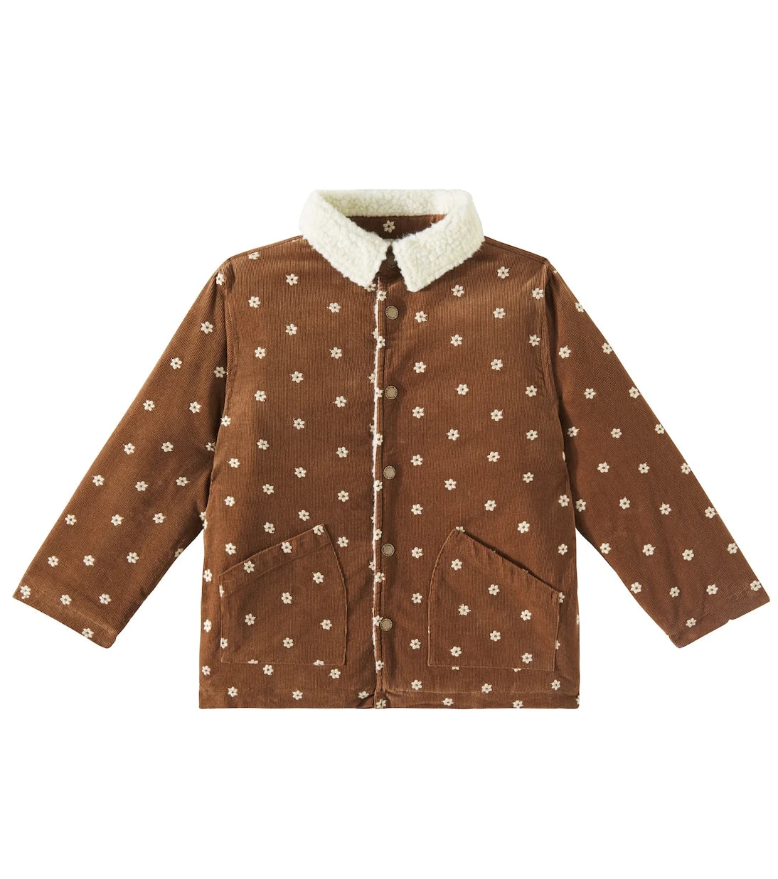 Rylee + Cru - Long Chore embroidered cotton corduroy jacket
