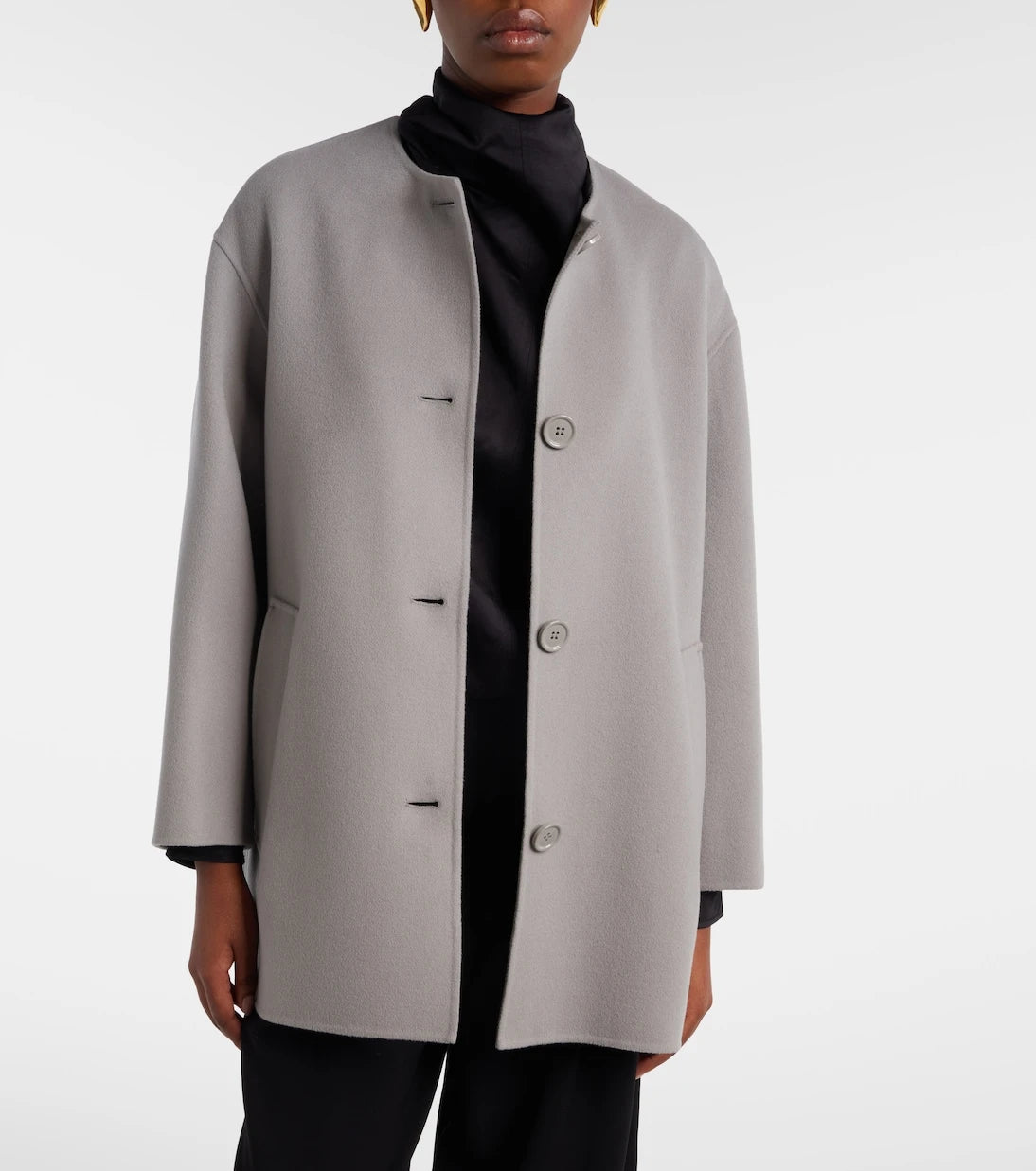 'S Max Mara - Scarf-detail virgin wool coat