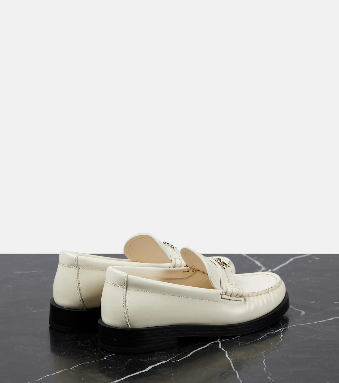 Jimmy Choo - Addie logo leather loafers
