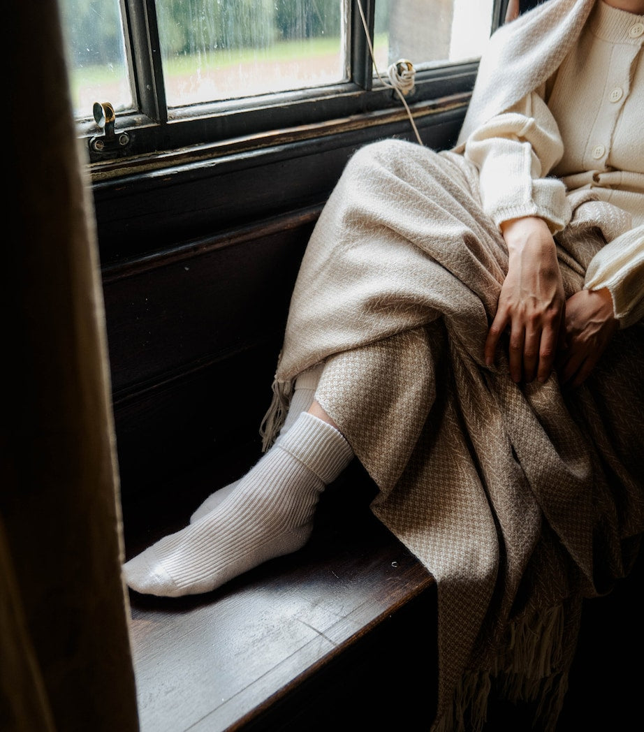 Alpaca-Blend Woodland Inkcap Throw (150cm x 230cm)