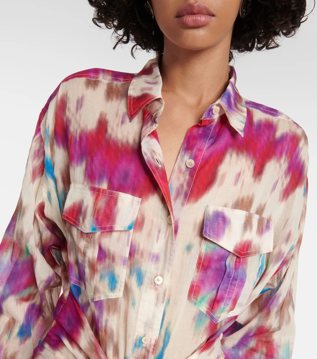 مارانت إيتوال - فستان قميص قطني بنقشة نسلي