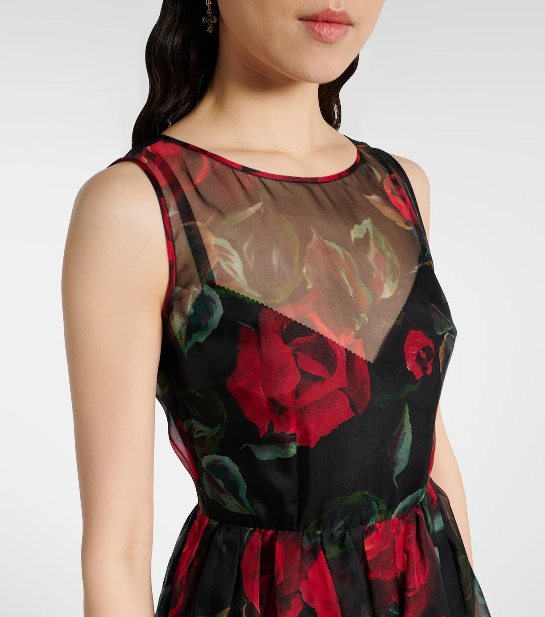 Dolce&Gabbana - Floral silk cocktail dress