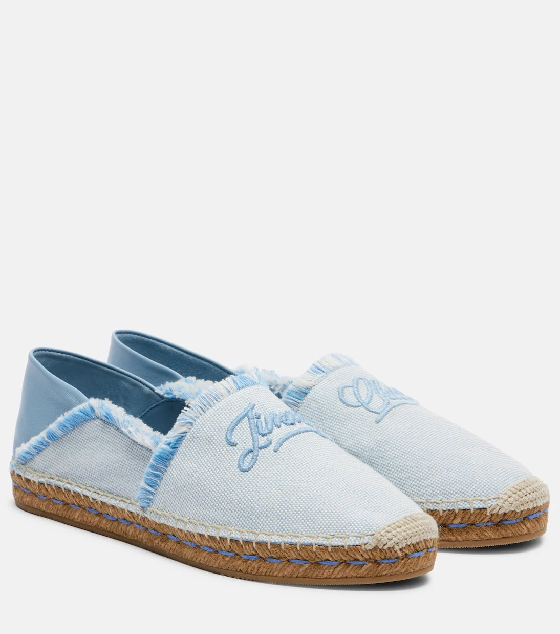 Jimmy Choo - Avi embroidered canvas espadrilles