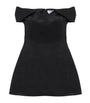 McQueen Black Off-The-Shoulder Mini Dress