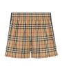 Burberry Beige Stretch-Cotton Check Shorts