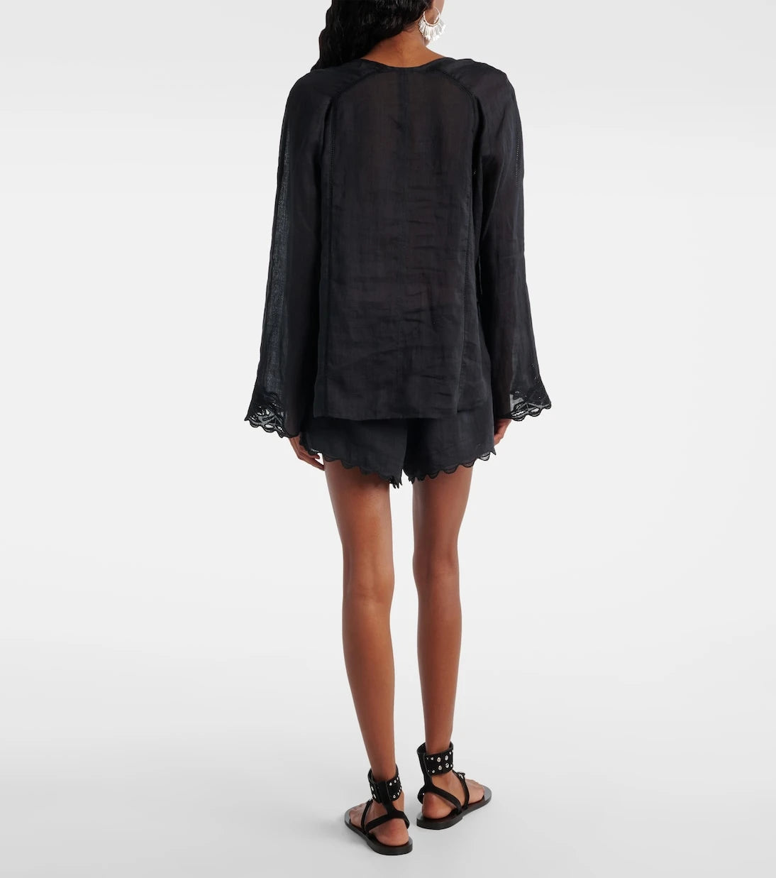 Isabel Marant - Luciele embroidered ramie blouse