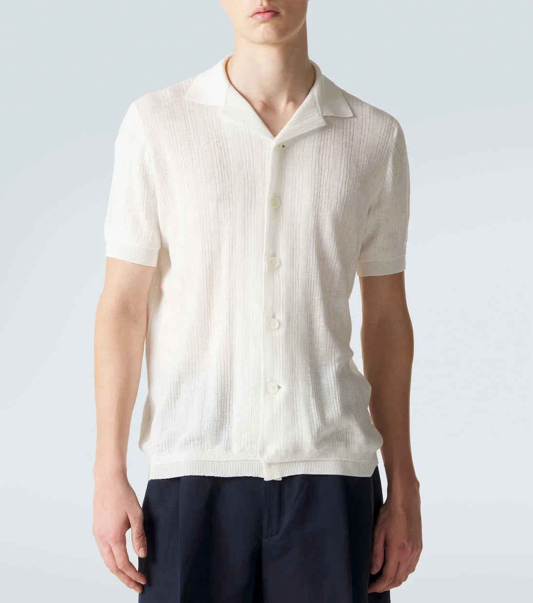 Brioni - قميص من الكتان والقطن
