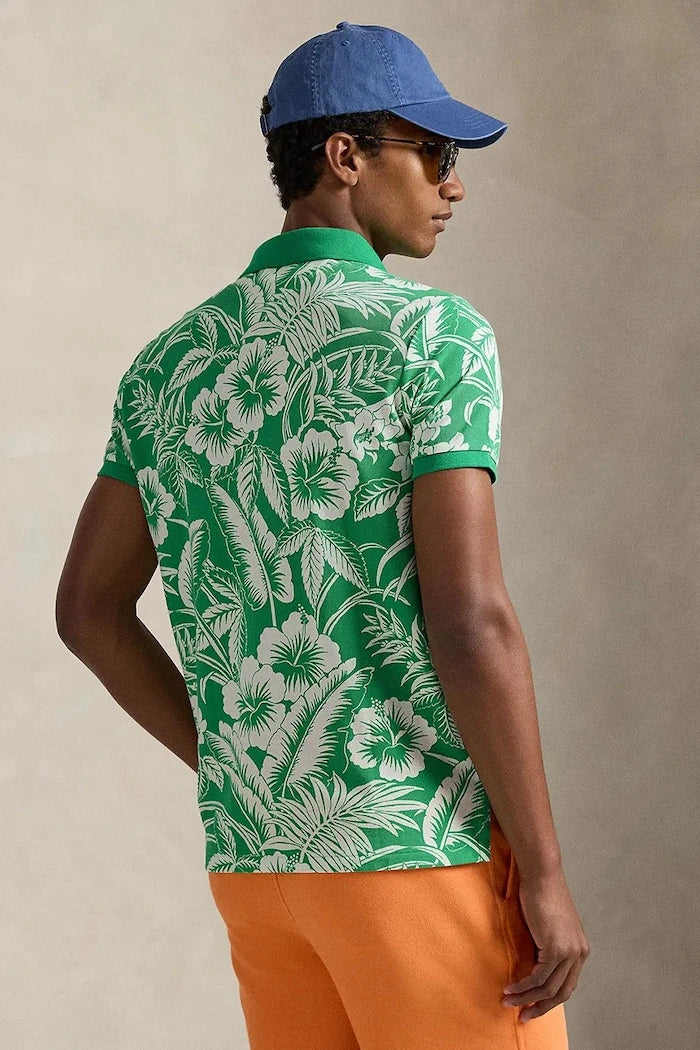 Памучна тениска с яка Polo Ralph Lauren