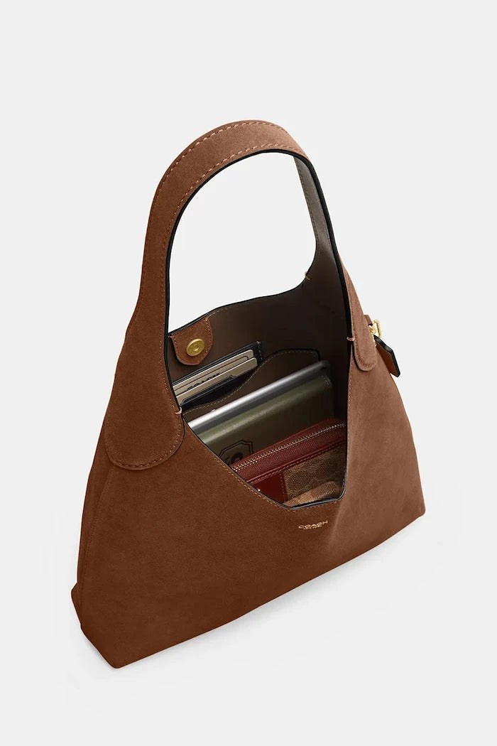 Coach чанта дамска от велур Brooklyn Shoulder Bag 28