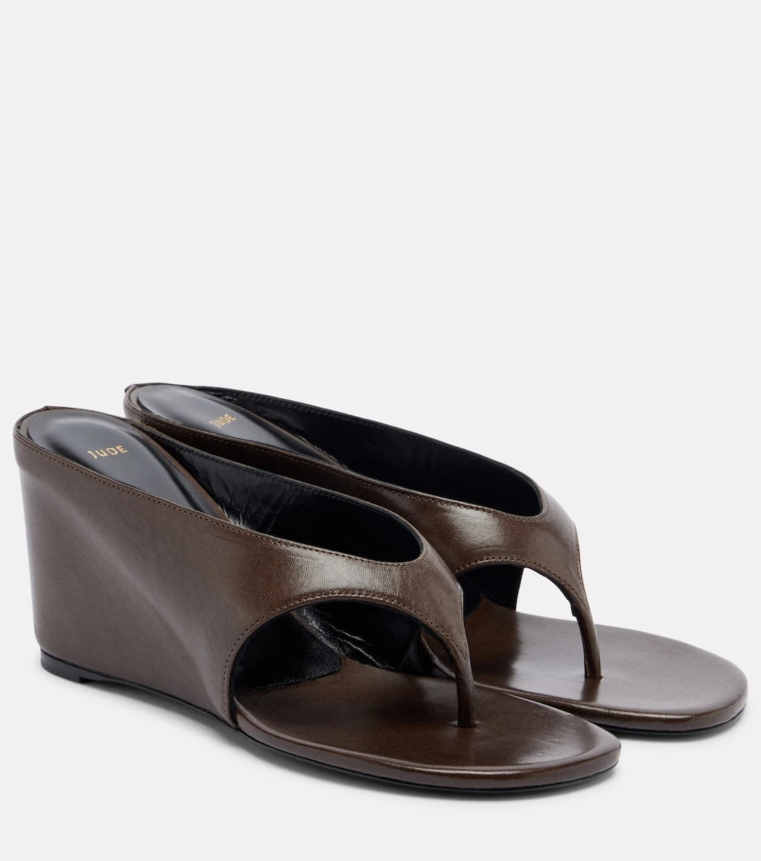 JUDE - Yaga leather wedge thong sandals
