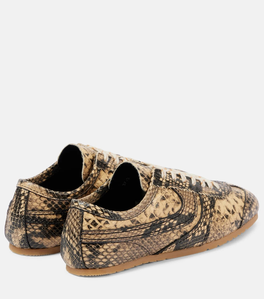 Dries Van Noten - Snake-effect leather sneakers