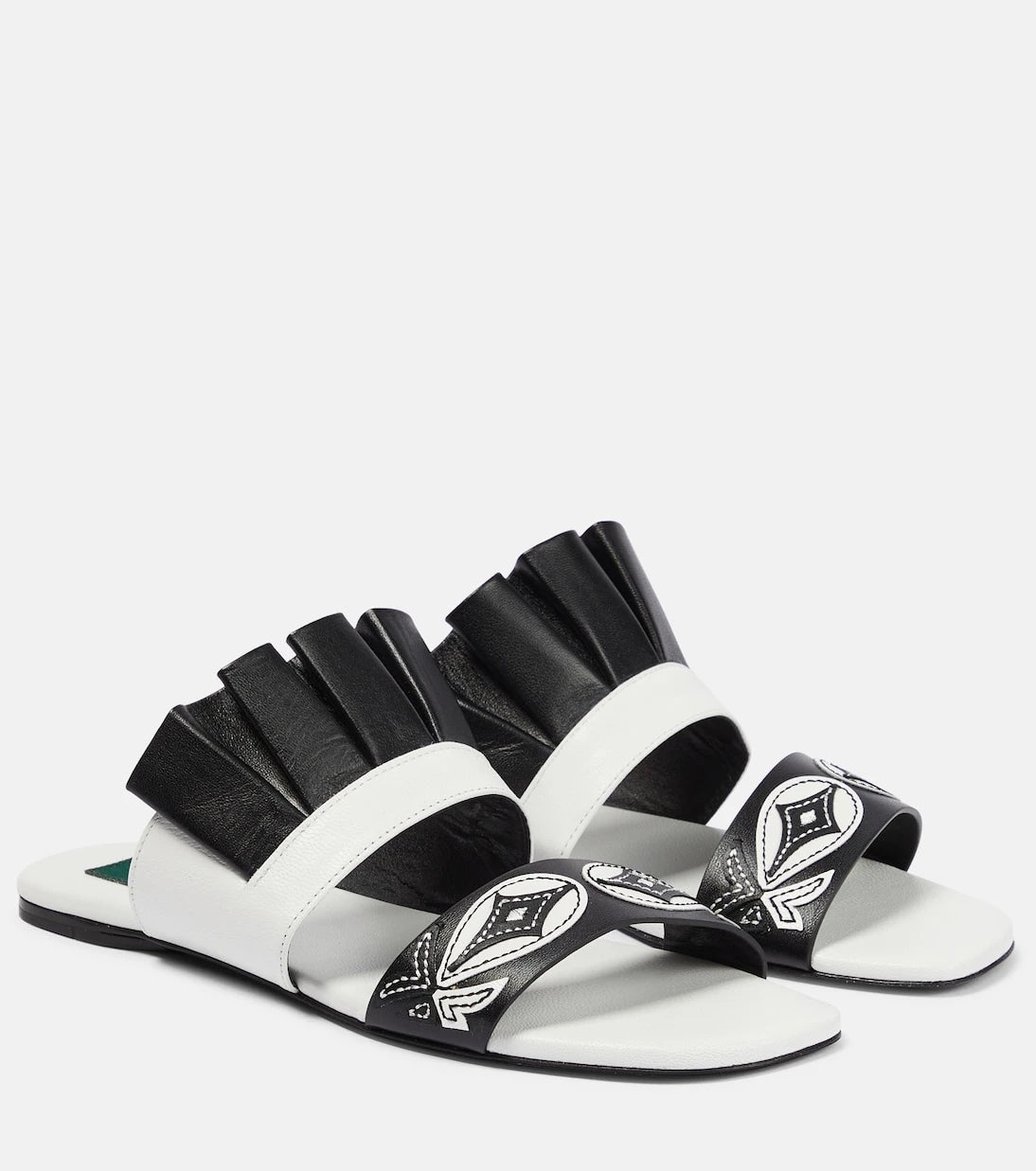 Pucci - صنادل جلدية مطرزة