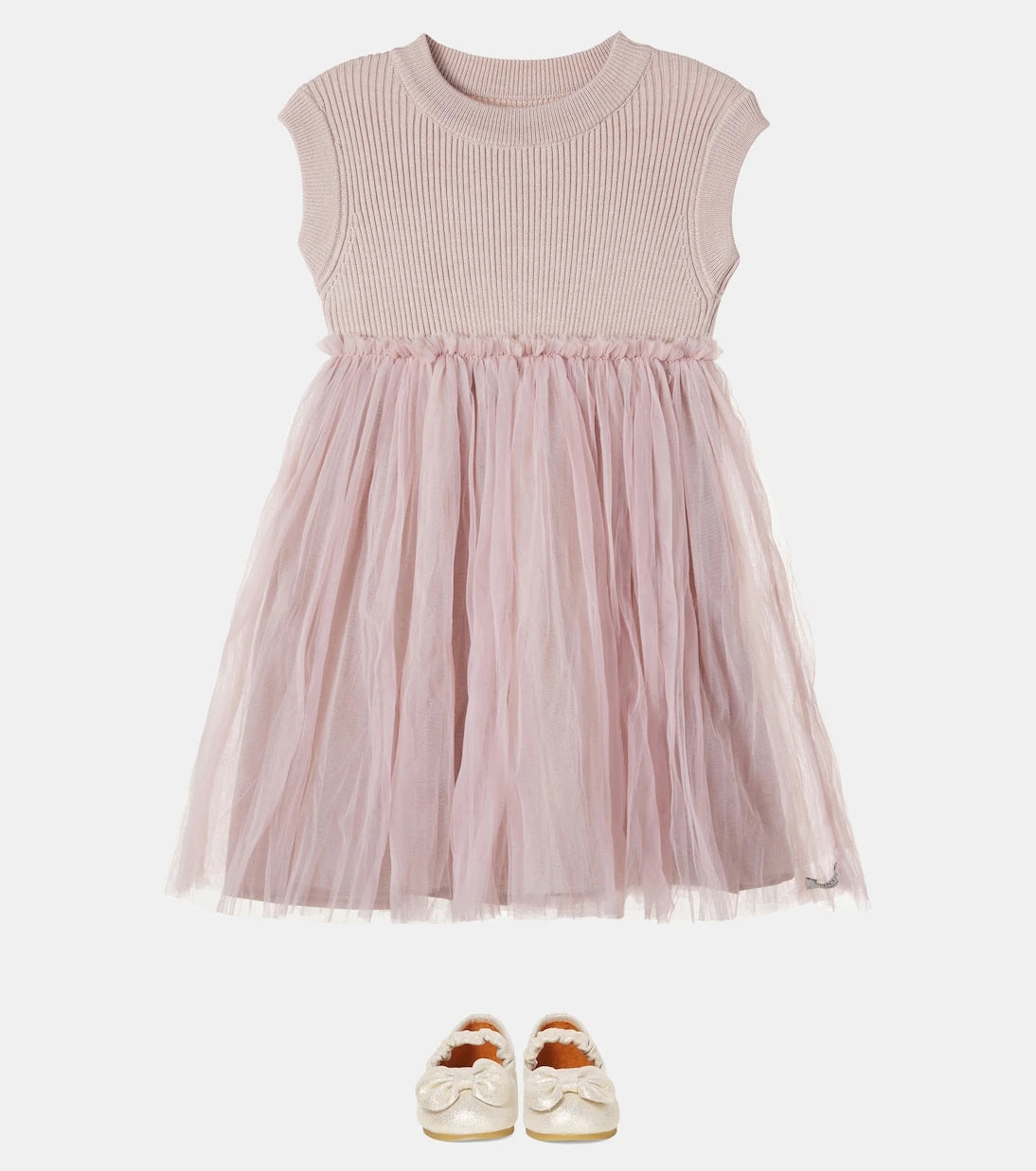 Donsje - Xewa paneled tulle dress