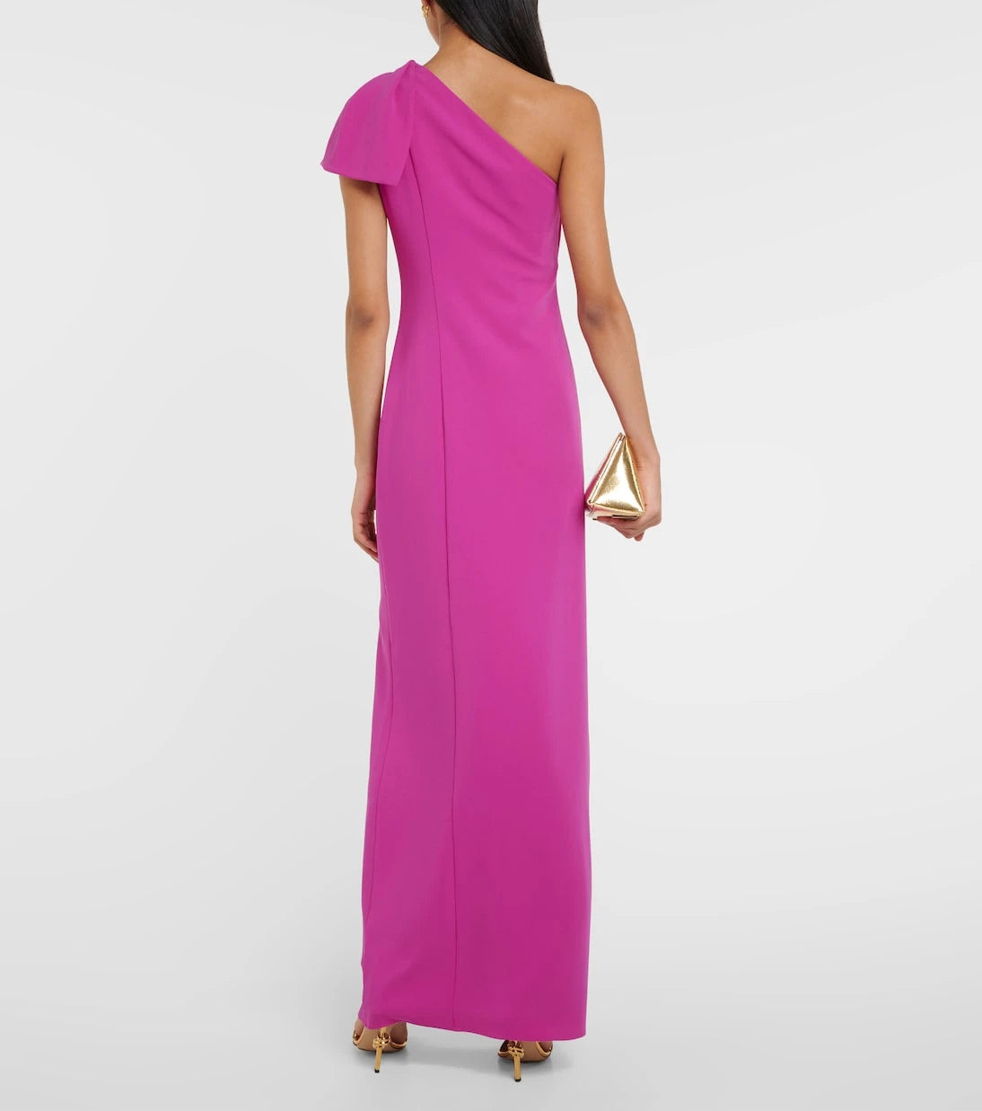 Roland Mouret - Bow-detail one-shoulder cady gown