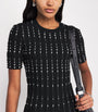 Fragmented Stripes Dress BLACK/IVORY