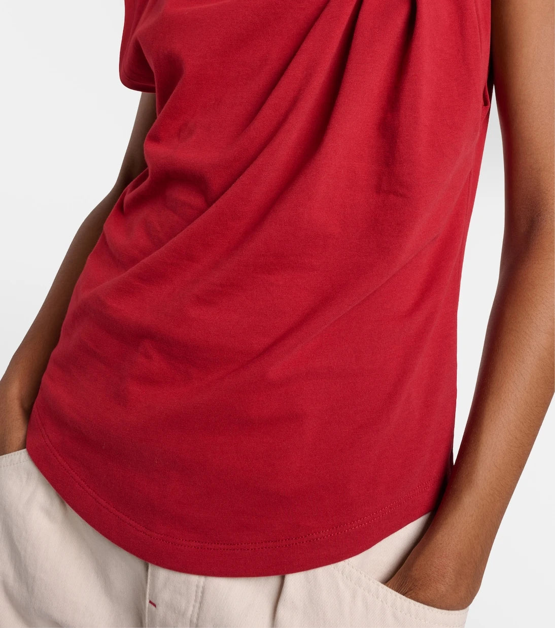 Isabel Marant - Naydagz draped cotton jersey top
