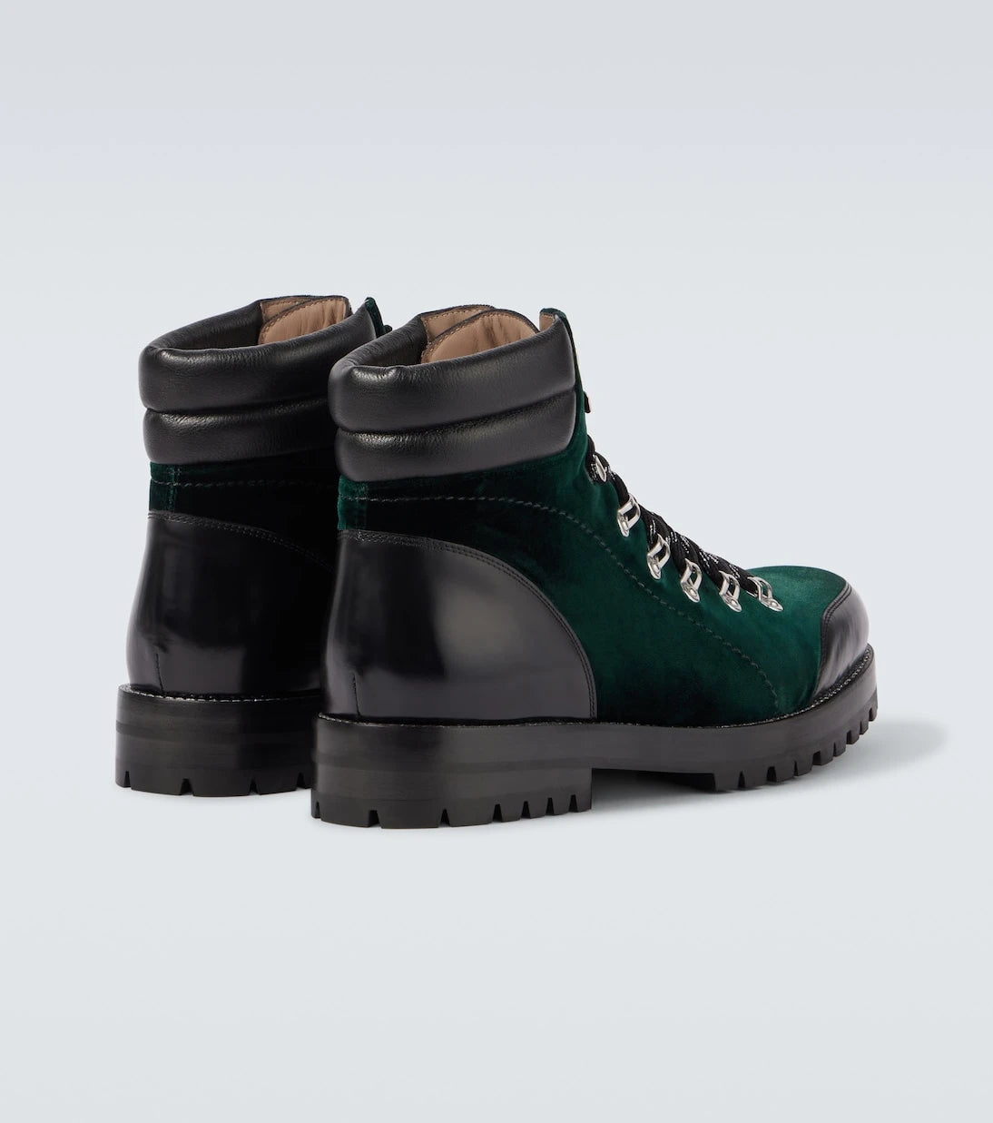 Manolo Blahnik - Janka leather-trimmed velvet combat boots